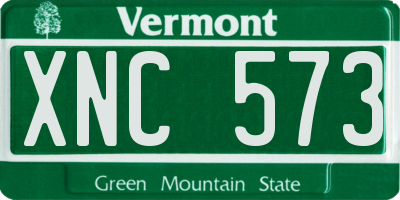 VT license plate XNC573