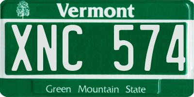 VT license plate XNC574
