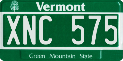 VT license plate XNC575