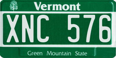 VT license plate XNC576