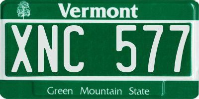 VT license plate XNC577