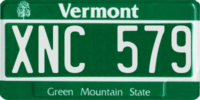 VT license plate XNC579