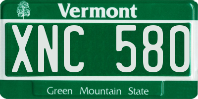 VT license plate XNC580