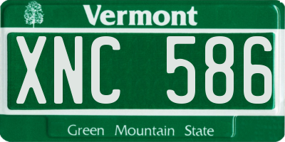 VT license plate XNC586