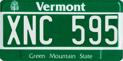 VT license plate XNC595