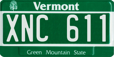 VT license plate XNC611