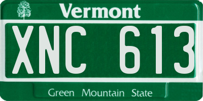 VT license plate XNC613