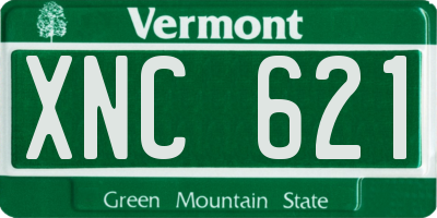 VT license plate XNC621