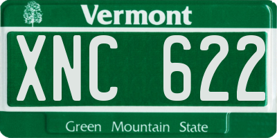 VT license plate XNC622