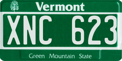 VT license plate XNC623