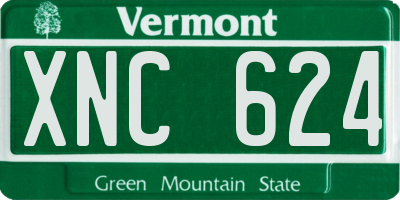 VT license plate XNC624