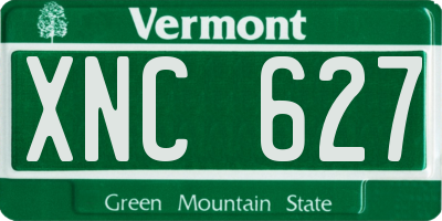 VT license plate XNC627