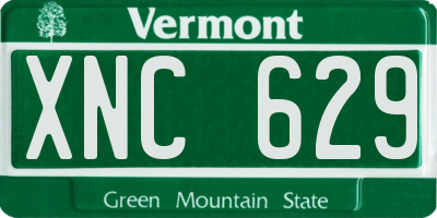 VT license plate XNC629