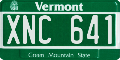 VT license plate XNC641