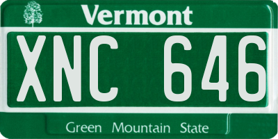 VT license plate XNC646