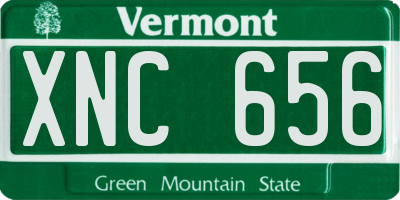 VT license plate XNC656