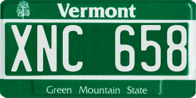 VT license plate XNC658