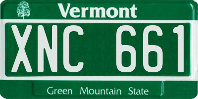 VT license plate XNC661