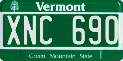 VT license plate XNC690
