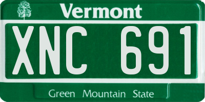 VT license plate XNC691