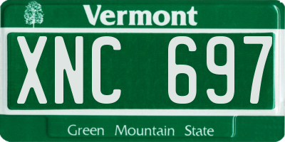 VT license plate XNC697