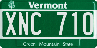 VT license plate XNC710