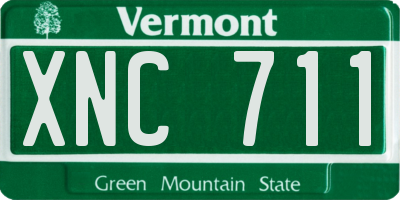 VT license plate XNC711