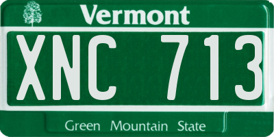 VT license plate XNC713