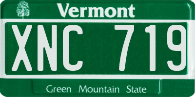 VT license plate XNC719