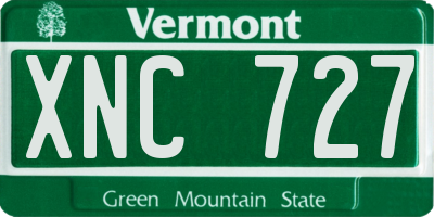 VT license plate XNC727