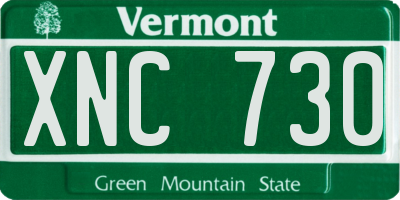 VT license plate XNC730
