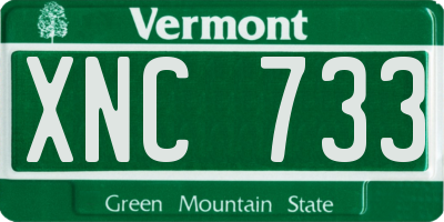 VT license plate XNC733
