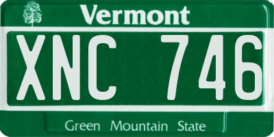 VT license plate XNC746