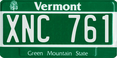 VT license plate XNC761