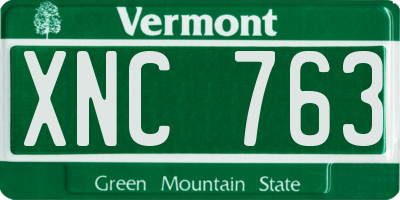 VT license plate XNC763