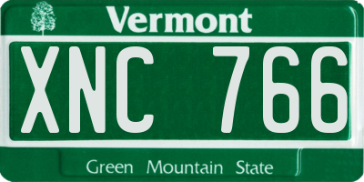 VT license plate XNC766