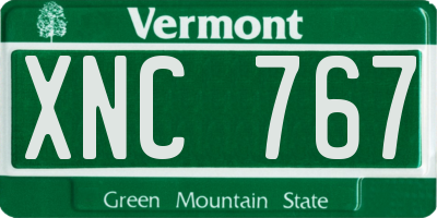 VT license plate XNC767