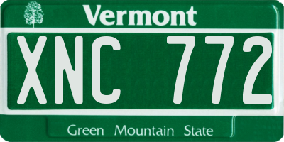 VT license plate XNC772