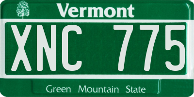 VT license plate XNC775