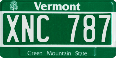 VT license plate XNC787