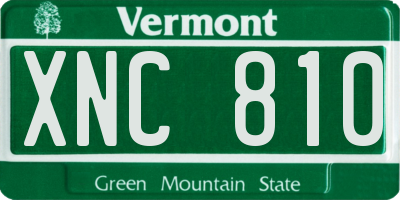 VT license plate XNC810