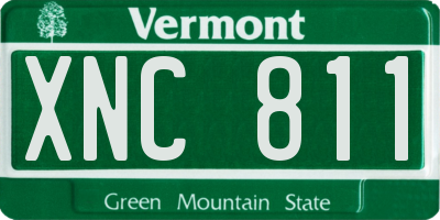 VT license plate XNC811