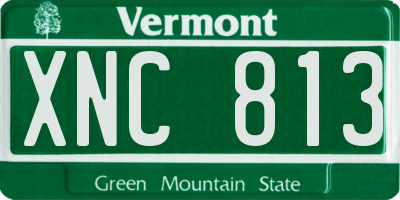 VT license plate XNC813