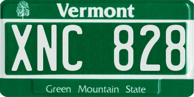 VT license plate XNC828
