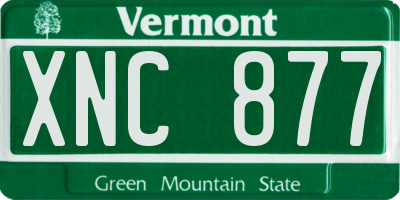 VT license plate XNC877