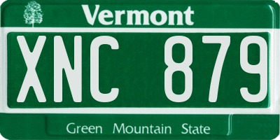 VT license plate XNC879
