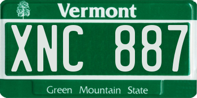 VT license plate XNC887