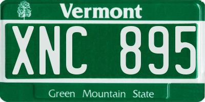 VT license plate XNC895