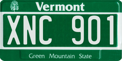 VT license plate XNC901