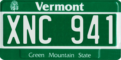 VT license plate XNC941